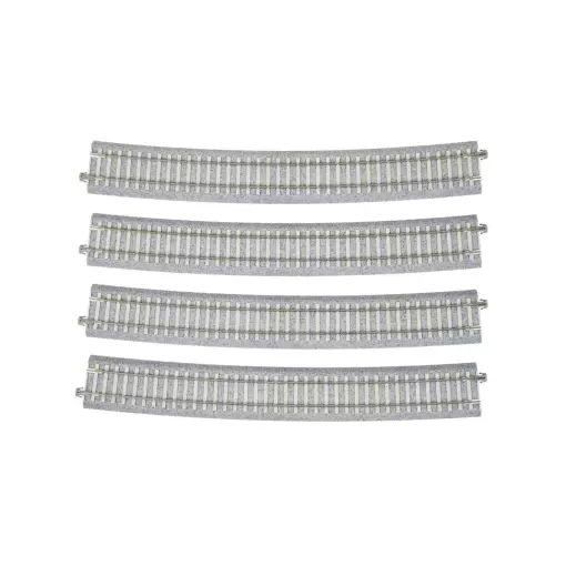 4 rails courbes traverses en béton Unitrack (R1546-11.25) - Kato 2-321 - HO 1/87