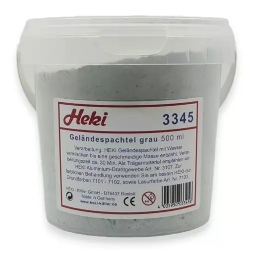 Plâtre / Enduit - Gris - HEKI 3345 - Échelle Universelle - 500 mL