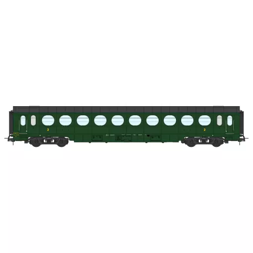 Voiture voyageurs Allégée ÉTAT, B10, vert 306 - Ree Modèles VB498 - SNCF - HO 1/87 - EP. III B - 2R