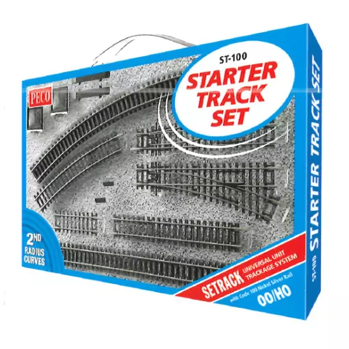 Peco ST100 rail en wisselset - HO: 1/87 - Code 100