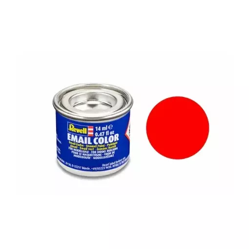Peinture Émaillée Orange Fluo Mat RAL 2005, 14ml - Revell 32125