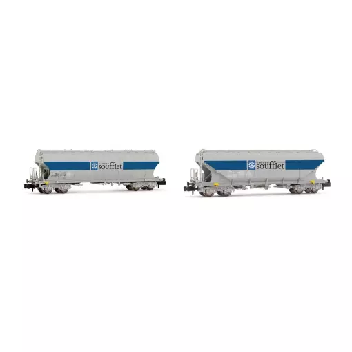Set 2 wagons trémies Arnold HN6510 UAGPPS - N 1/160 - SNCF - EP V / VI