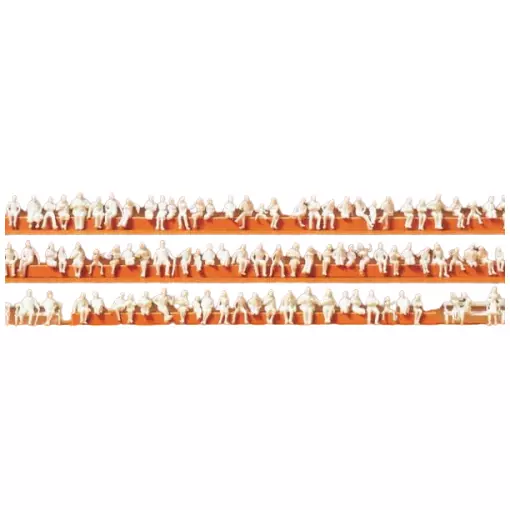 Pack de 120 Personnages Assis - A Peindre - PREISER 79007 - N : 1/160 