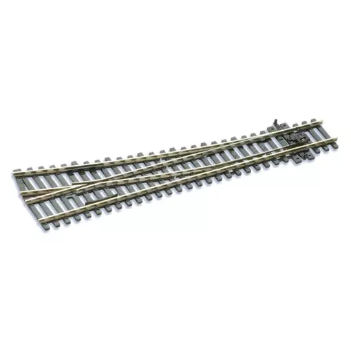 Aiguillage à droite, longueur 223.5mm, rayon 1092mm, angle 9.5°, sans coeur polarisé (insulfrog), code 83 - Peco SLU8361