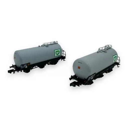 Set 2 Wagons citernes "BP" 3 essieux - Arnold HN6608 - N 1/160 - SNCF - EP IV