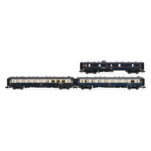 COFFRET DE 3 VOITURES "EDELWEISS PULLMAN EXPRESS" 1/2 - ARNOLD HN4490 - N 1/160 - CIWL - EP II - 2R