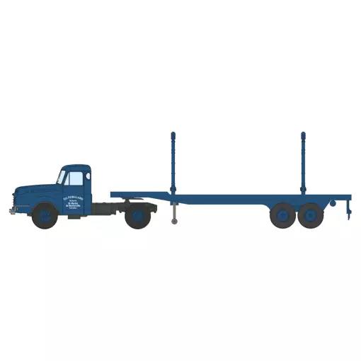 Camion Willeme Tracteur + Remorque transport de Grumes « Ets ROBILLARD » - Ree Modèles CB192 - HO 1/87