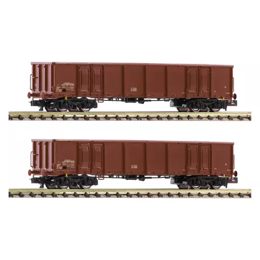 Set of 2 wagons tombereaux Fleischmann 830253 - N 1/160 - DR - EP IV