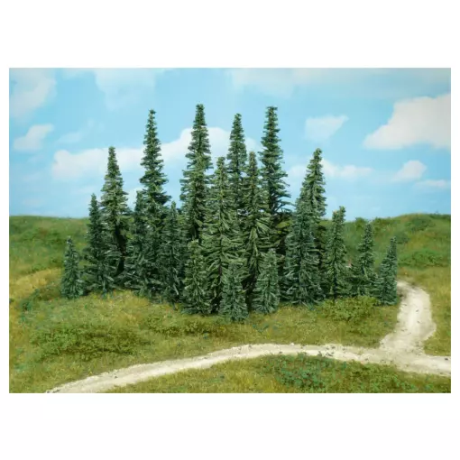50 sapins 5 - 12 cm - Heki 2231 - HO 1/87 / N 1/160 / TT 1/120