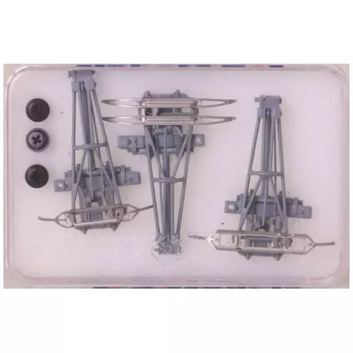 Set di 3 pantografi AM18 - 3000 V DC, 25000 V AC, 15000 V AC