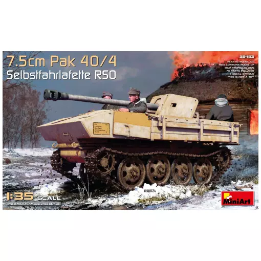 Pak 40/4 Selbstfahrlafette RSO 7,5cm - 386x240x60mm - Miniart 550035483 - 1/35