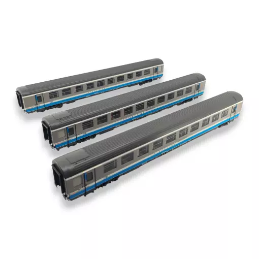 Set of 3 VTU A8/B91/B91 Interloire Origine Coaches - LS MODELS 41204 - HO - SNCF - EP V