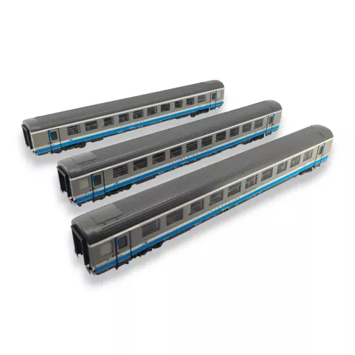 Set 3 Wagen VTU A8/B91/B91 Interloire Origine - LS MODELS 41204 - HO - SNCF - EP V