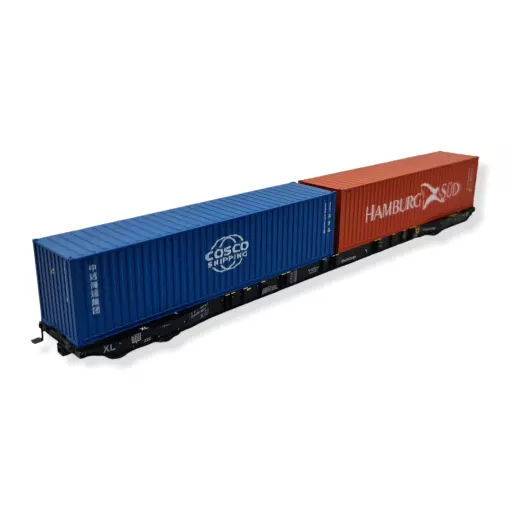 Container wagon Sggnss XL IGRA 96010056 - Rhein Cargo - HO 1/87 - EP VI