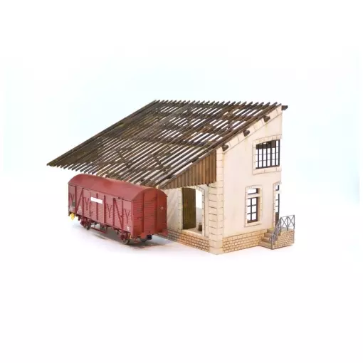 PLM 3 Door Half Hall - Modelo de madera 102009 - HO 1/87