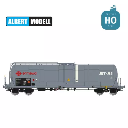 Wagon citerne grande capacité 85m3 Zas gris Ermewa - ALBERT MODELL 796009 - EP VI - HO 1/87