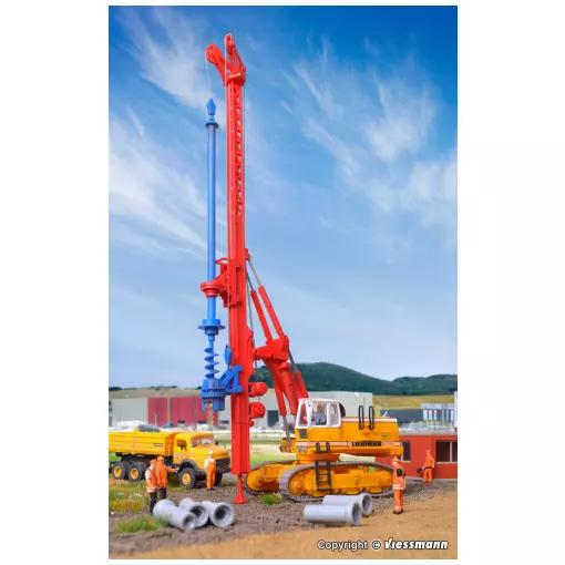 Pelle hydraulique LIEBHERR 974 avec foreuse - Kibri 11279 - HO 1/87