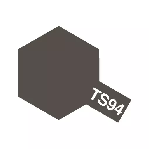 Spray de peinture gris foncé métal brillant TS94 100ml - Tamiya 85094