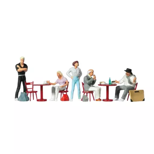 Etudiants et artistes au café