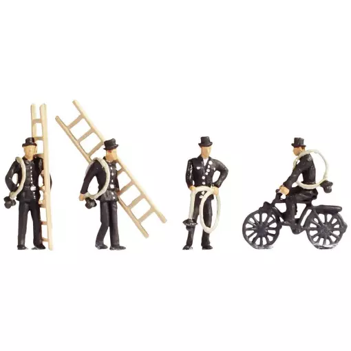 Set of 4 chimney sweeps at work with accessories NOCH 15052 - HO 1/87