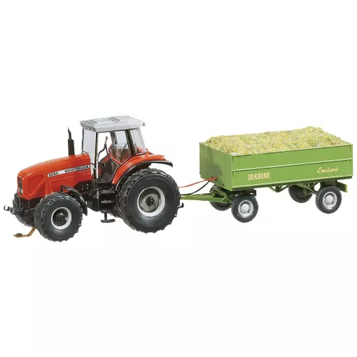 Car system Tracteur MF avec remorque - Faller 161536 - HO 1/87