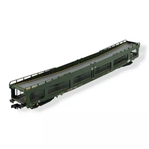 Vagón de transporte de coches DDm 916 MF Tren N33307 - N 1/160 - DB AG - EP V