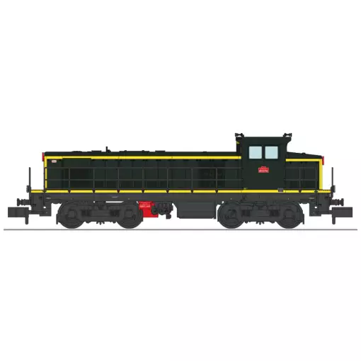 Locomotive diesel BB 63792, livrée vert 301, plaques en relief - Ree Modèles NW363 - N 1/160 - SNCF - Ep III-IV - Analogique - 2R