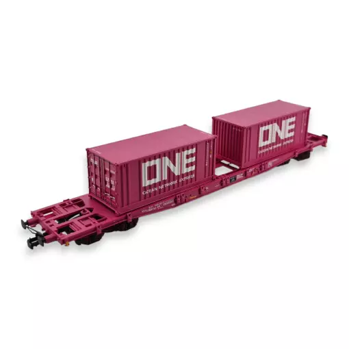 Wagon porte-conteneurs S7B ONE Touax - Jouef 6261 - HO 1/87