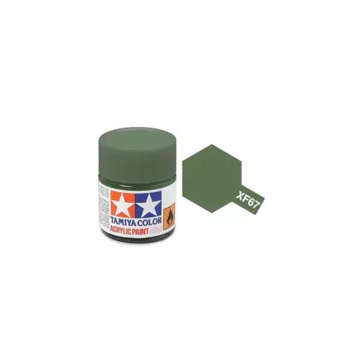 Peinture acrylique en pot - vert OTAN MAT XF67 - TAMIYA 81767 - 10ml