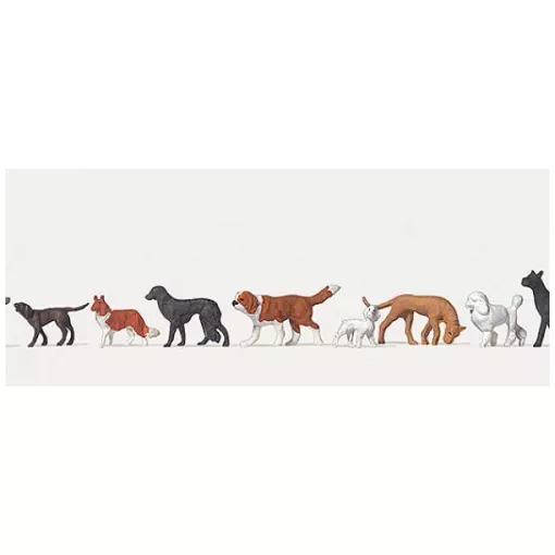 Pack de 8 Chiens - Merten 0212466 - HO 1/87 