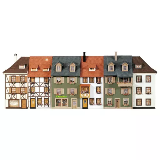 6 Casas en relieve HO 1/87