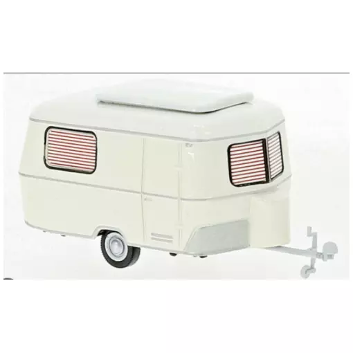 Caravan Eriba ivory - red awnings - mobile - SAI 2697 - HO 1/87