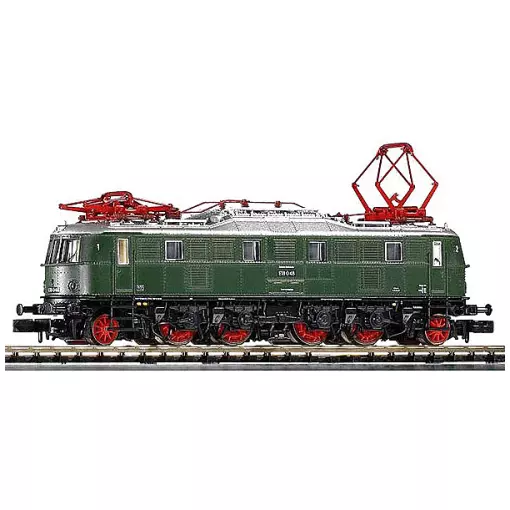 Green Spur electric locomotive with white roof