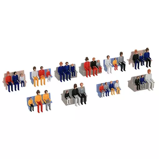 Personnages assis - KIBRI 38114 - HO 1/87