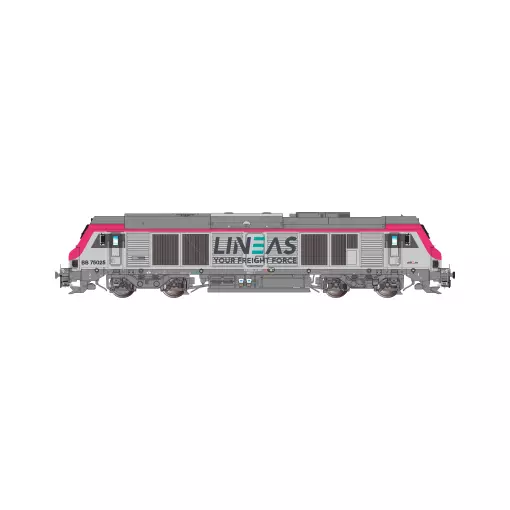 Locomotive Diesel BB75025 - LINEAS FUCHSIA - Oskar 7525 - SNCF - HO 1/87 - EP.VI - Analogique