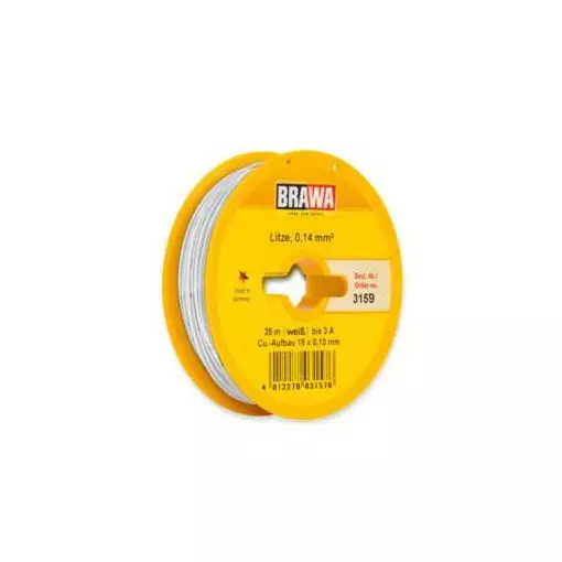 Bobine de fil blanc 0.14 mm² - 25 mètres