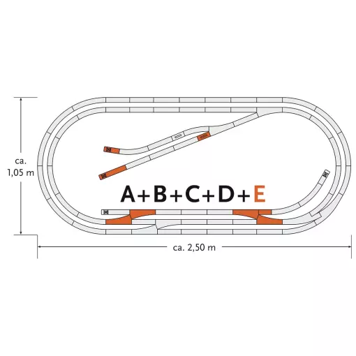 GEOLINE E Track Panel - ROCO 61104 - HO 1/87th | 2500x1050mm Code 83