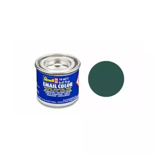 Peinture Émaillée Vert d’Eau Mat RAL 6028, 14ml - Revell 32148