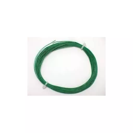 Câble souple 0.5 mm de section, 10 mètre de longueur - couleur vert