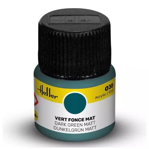 Peinture Acrylique 030 - Vert Foncé Mat - Heller 9030 - 12ML