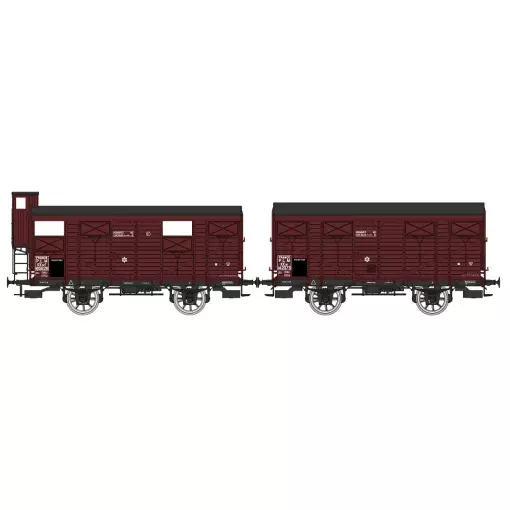 超安い of Set 2 1/87 HO - WB696 Models wagons Covered REE 20T PLM 外国車輌