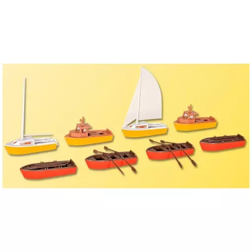 Set of boats