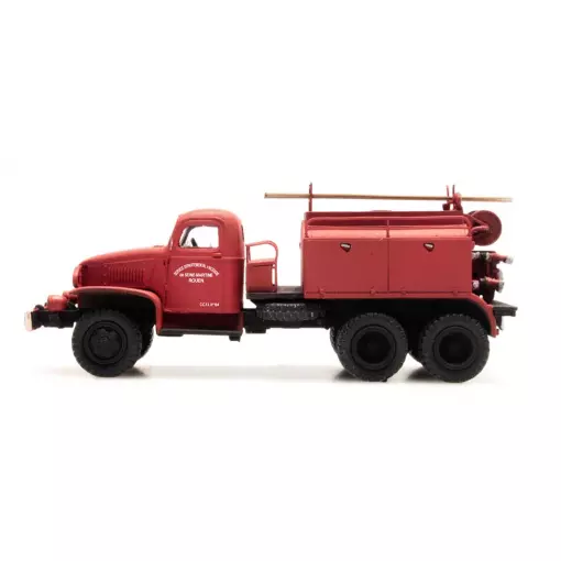 Camion de Pompier GMC "ROUEN" - REE MODÈLES CB-077 - HO 1/87 - Rouge