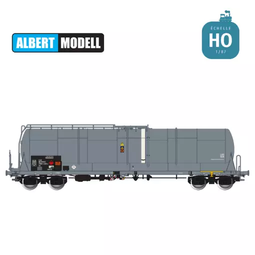Wagon citerne grande capacité 85m3 Zas gris Wascosa - ALBERT MODELL 796012 - EP VI - HO 1/87