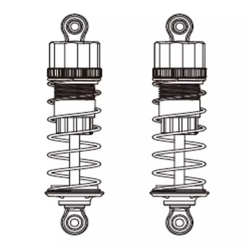 Amortisseurs hydraulique avant (x2) pour Hyper Go 16207 - MJX 16510 - 1/16