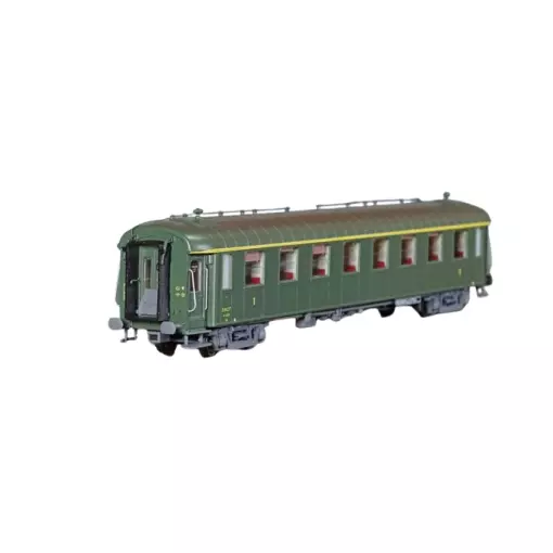 OCEM RA - A8 MYFI - Groen + Grijs Chassis - 1956 - EX.MIDI - SNCF - EP. III - MODELS WORLD 40919 - HO : 1/87