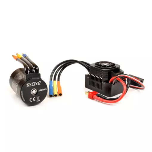 Combo Moteur 3900KV Brushless & Variateur Rush 60A | T2M T4900739 1/10