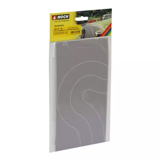 Grey curved universal road / 2 pieces / 66 mm wide