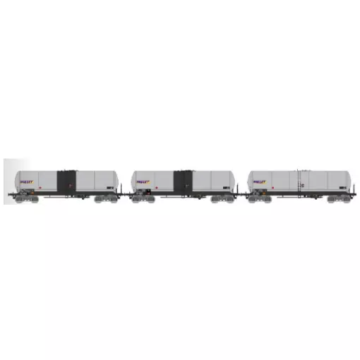Set de 3 wagons citernes ANF "MILLET" - REE WB943 - SNCF - HO 1/87 - EP V-VI