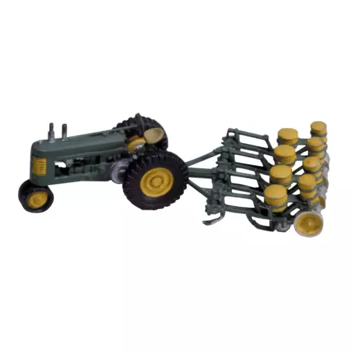 Tractor and seeder - Woodland Scenics D208 - HO 1/87th